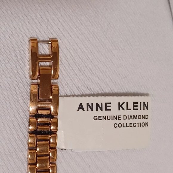 Anne Klein Women's Diamond-Accented Bracelet Watch Rose Gold-Tone New with Tag - Picture 5 of 14